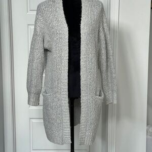 Ruby Moon Light Gray Knit Cardigan Oversized No Buttons Lagenlook